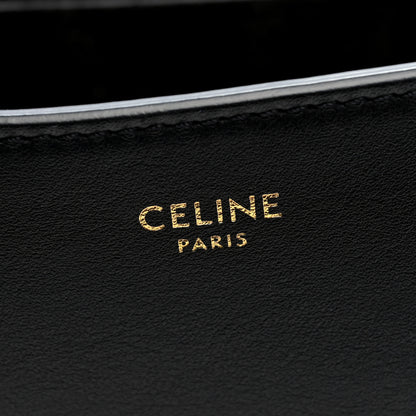 Celine Smooth Calfskin Cuir Triomphe Folco Crossbody Bag Black 6 of 9