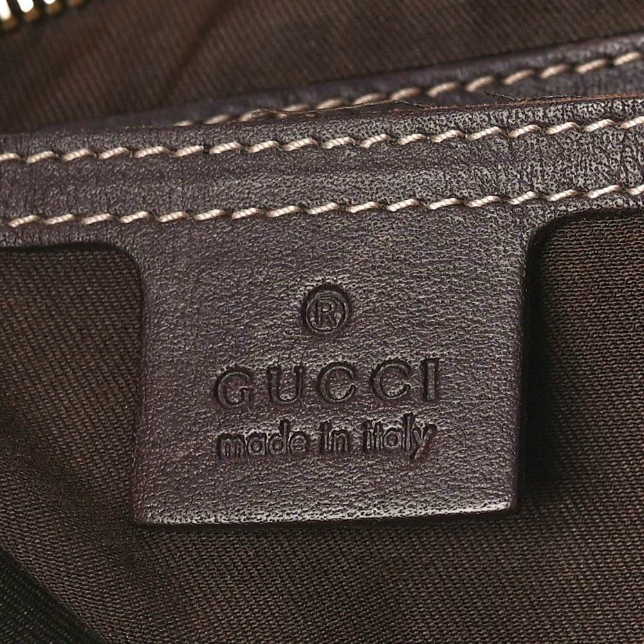 GG Supreme Monogram Medium Flat Messenger Bag Dark Brown