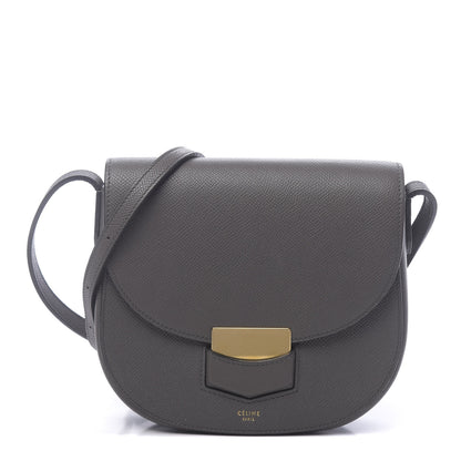 Celine Baby Grained Calfskin Small Trotteur Grey 1 of 11