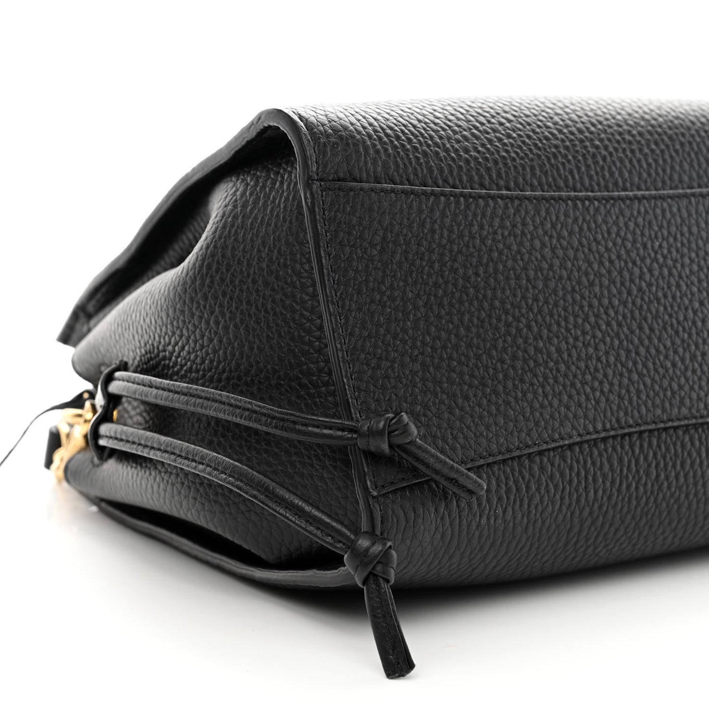 Heavy Grain Small Iris Tote Black