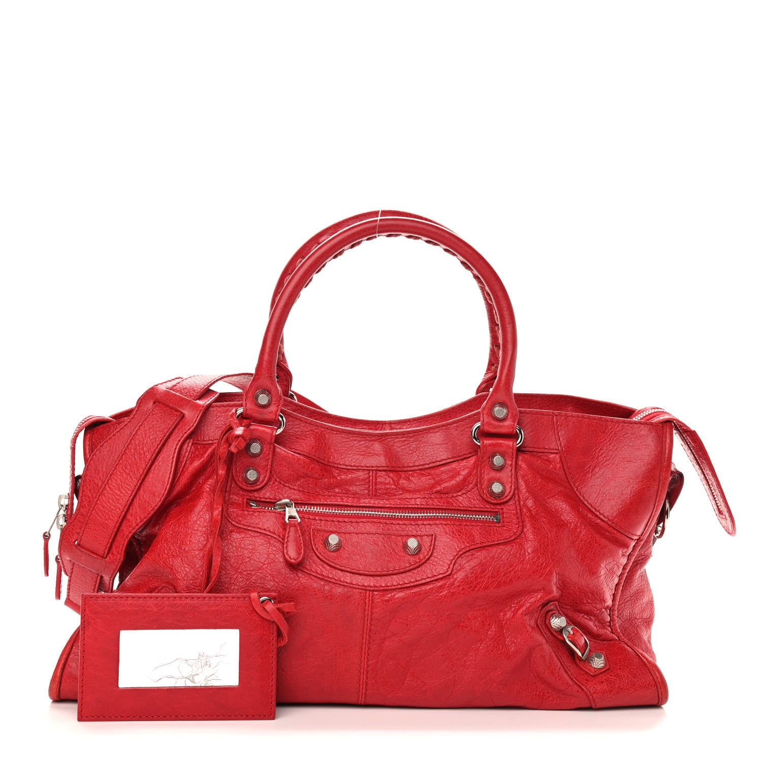 Balenciaga Agneau Arena Giant 12 Silver Hardware Part Time Coquelicot Rouge Coquelicot 1 of 13