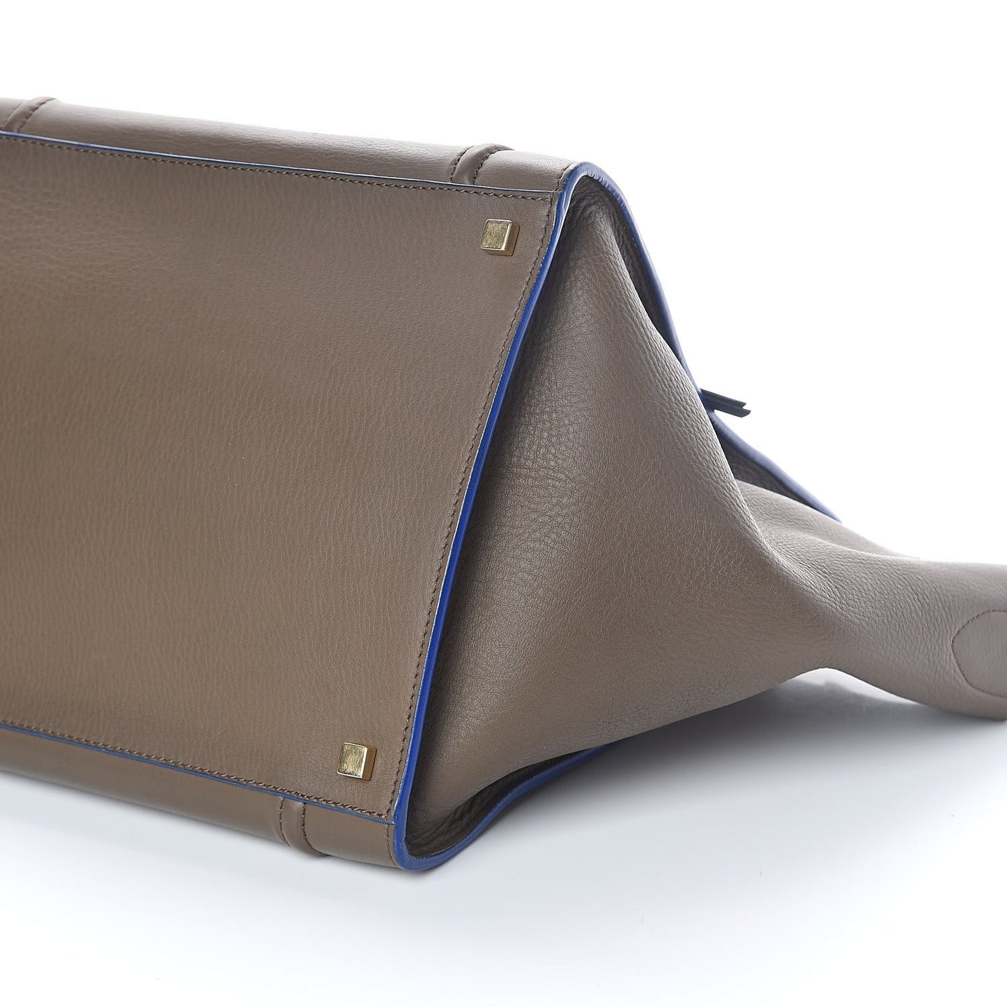Supple Calfskin Medium Phantom Luggage Khaki Cobalt Trim