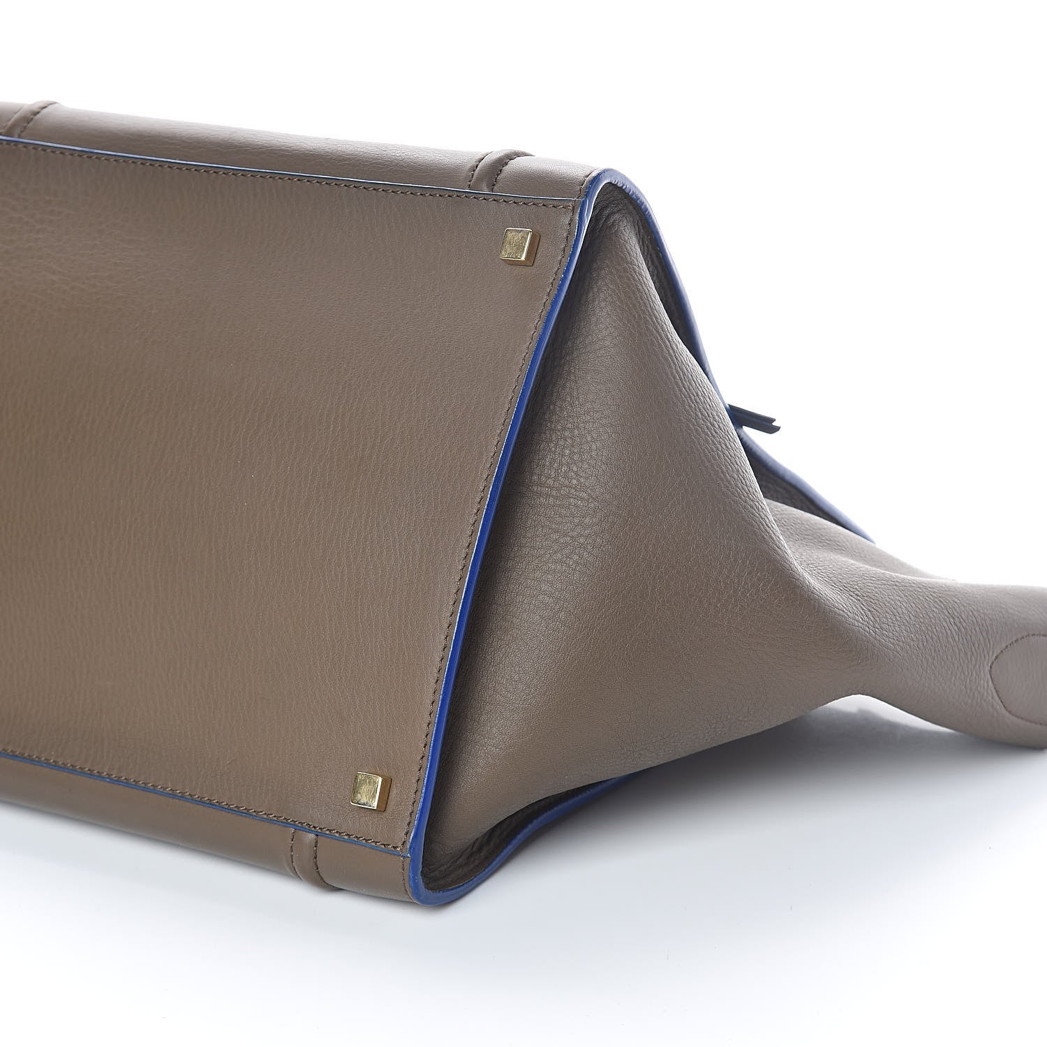 Celine Supple Calfskin Medium Phantom Luggage Khaki Cobalt Trim 9 of 9