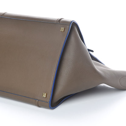 Celine Supple Calfskin Medium Phantom Luggage Khaki Cobalt Trim 9 of 9