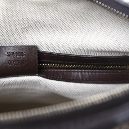 Gucci Monogram Vintage Web Medium Boston Dark Brown 12 of 16