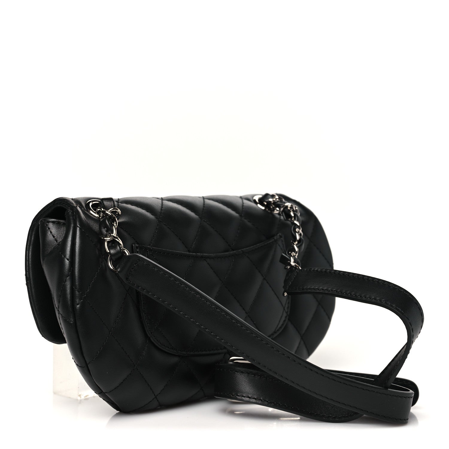 Chanel Calfskin Quilted CC Uniform Flap Belt Bag Black 3 of 11