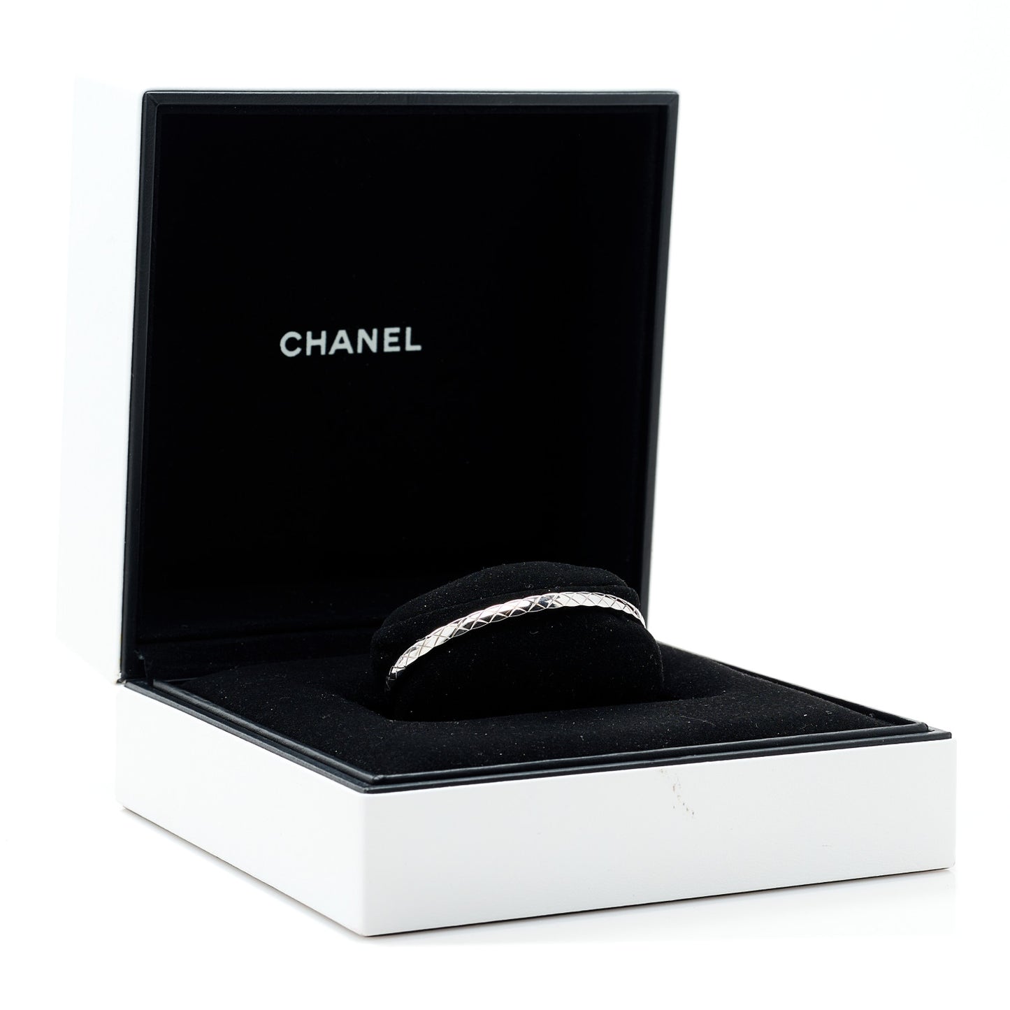 18K White Gold Mini Coco Crush Bangle Bracelet S