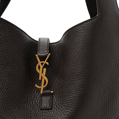 Saint Laurent Grained Deerskin Bea Tote Marron Fonce 7 of 9