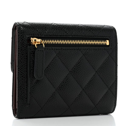 Chanel Caviar Quilted Compact Flap Wallet Black 3 of 8