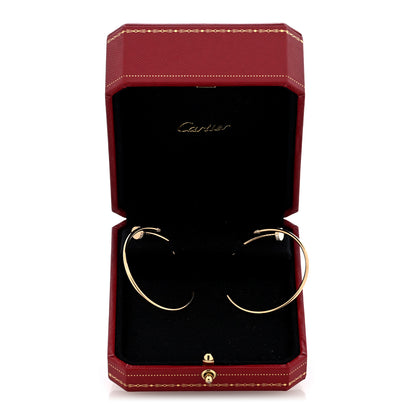 Cartier 18K Yellow Gold Diamond Juste Un Clou Hoop Earrings 5 of 5