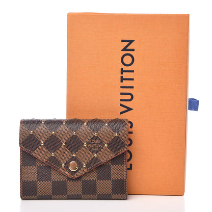 Louis Vuitton Damier Ebene Studded Victorine Wallet Cherry 9 of 9