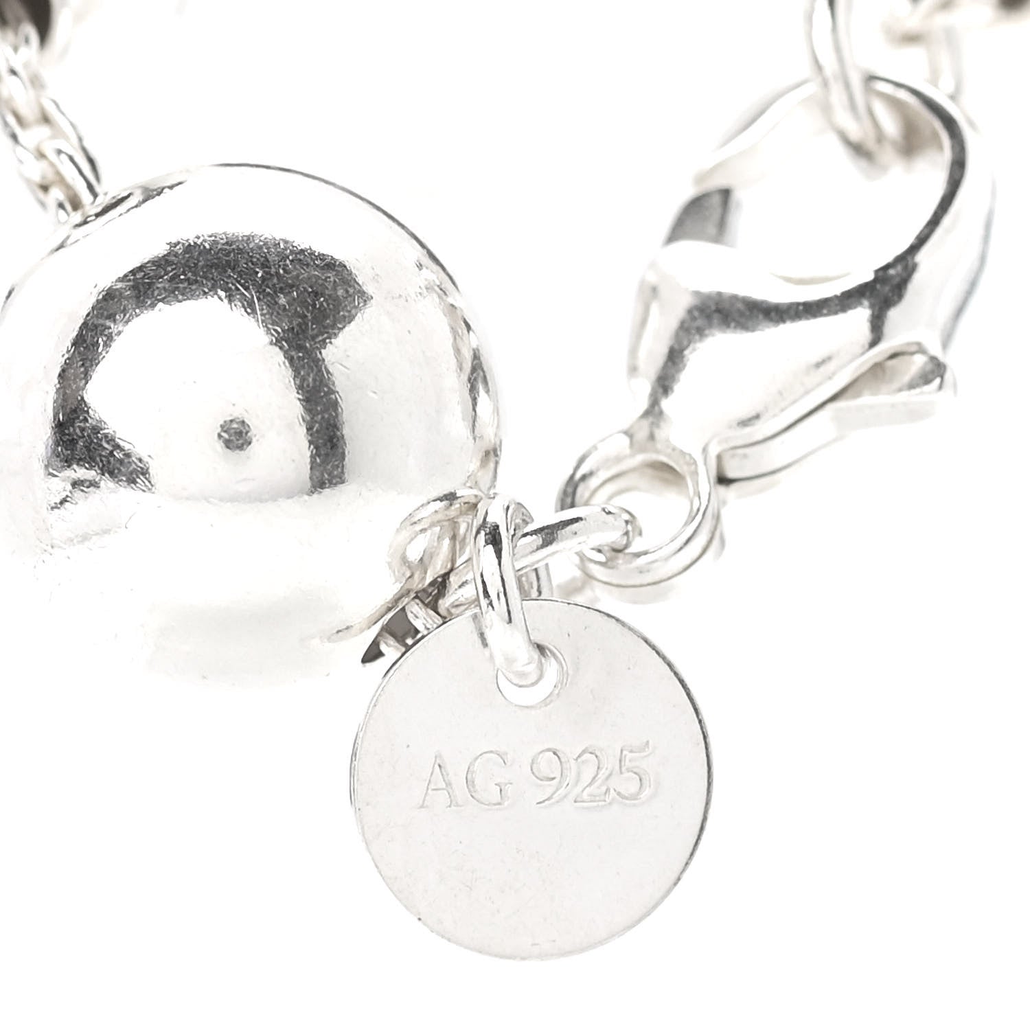 Tiffany Sterling Silver 10mm HardWear Ball Bracelet 5 of 5