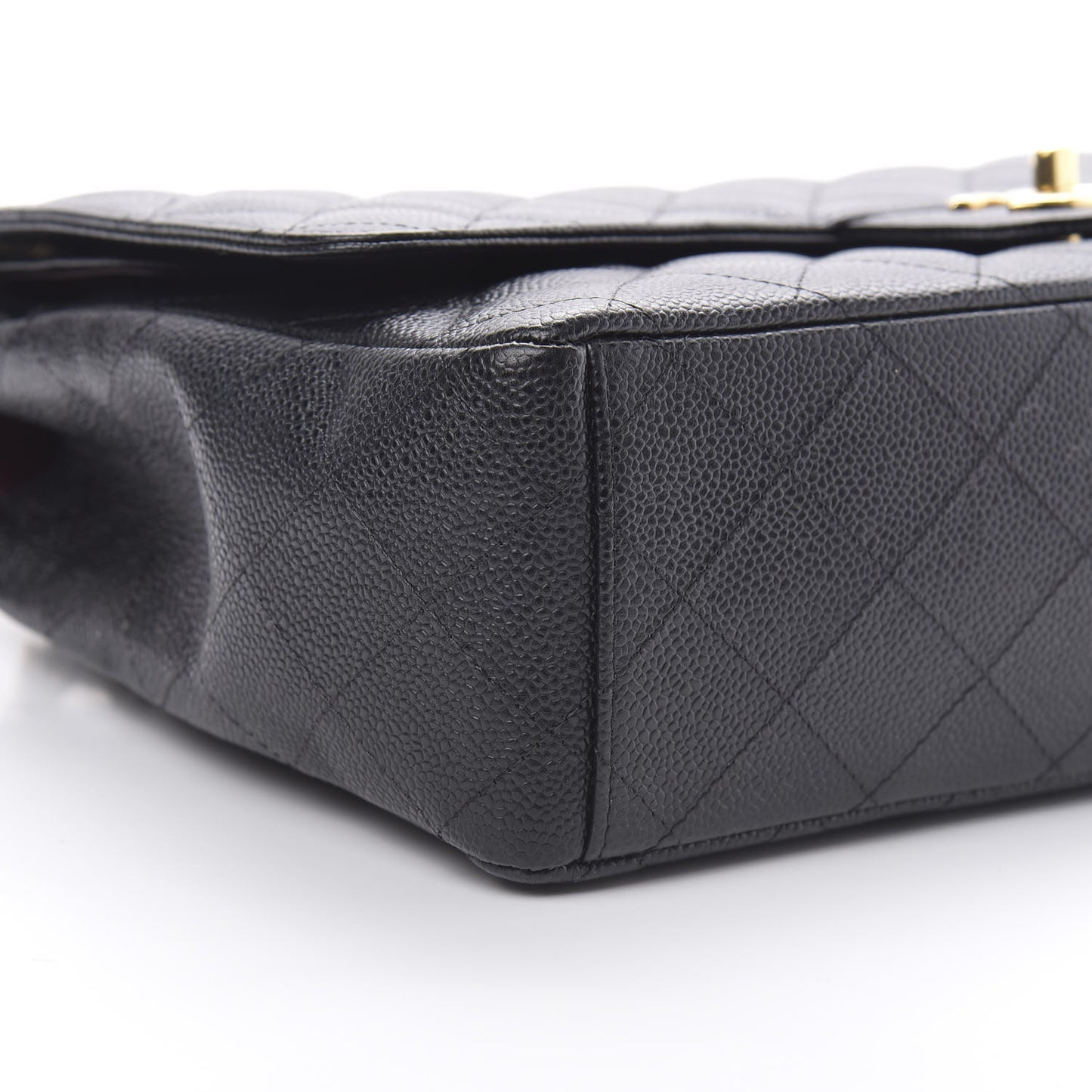 Caviar Quilted Maxi Double Flap Black