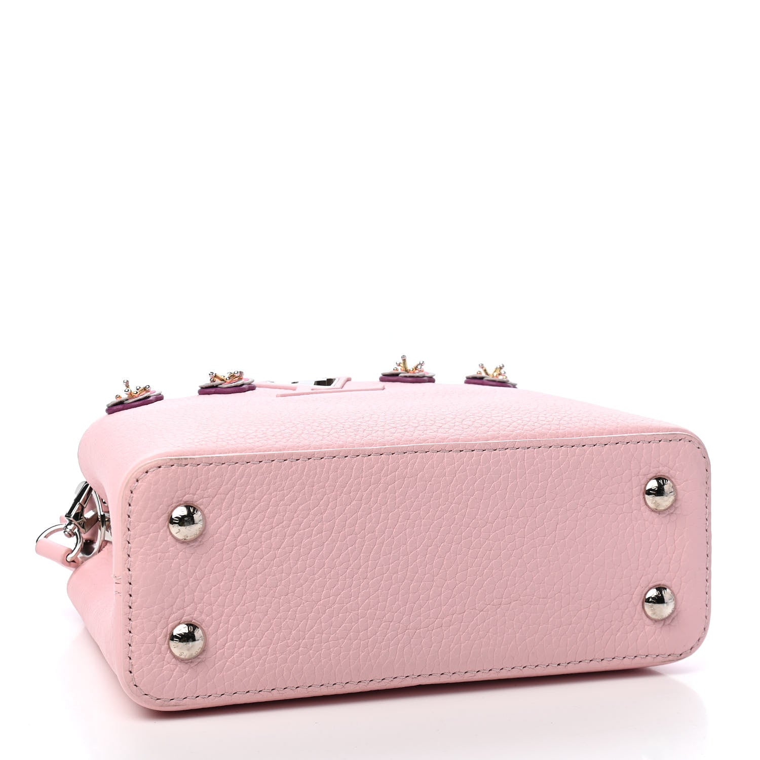 Louis Vuitton Taurillon Flowers Capucines Mini Pink 4 of 9