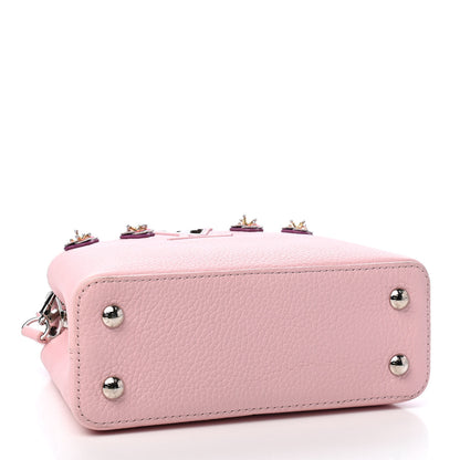 Louis Vuitton Taurillon Flowers Capucines Mini Pink 4 of 9