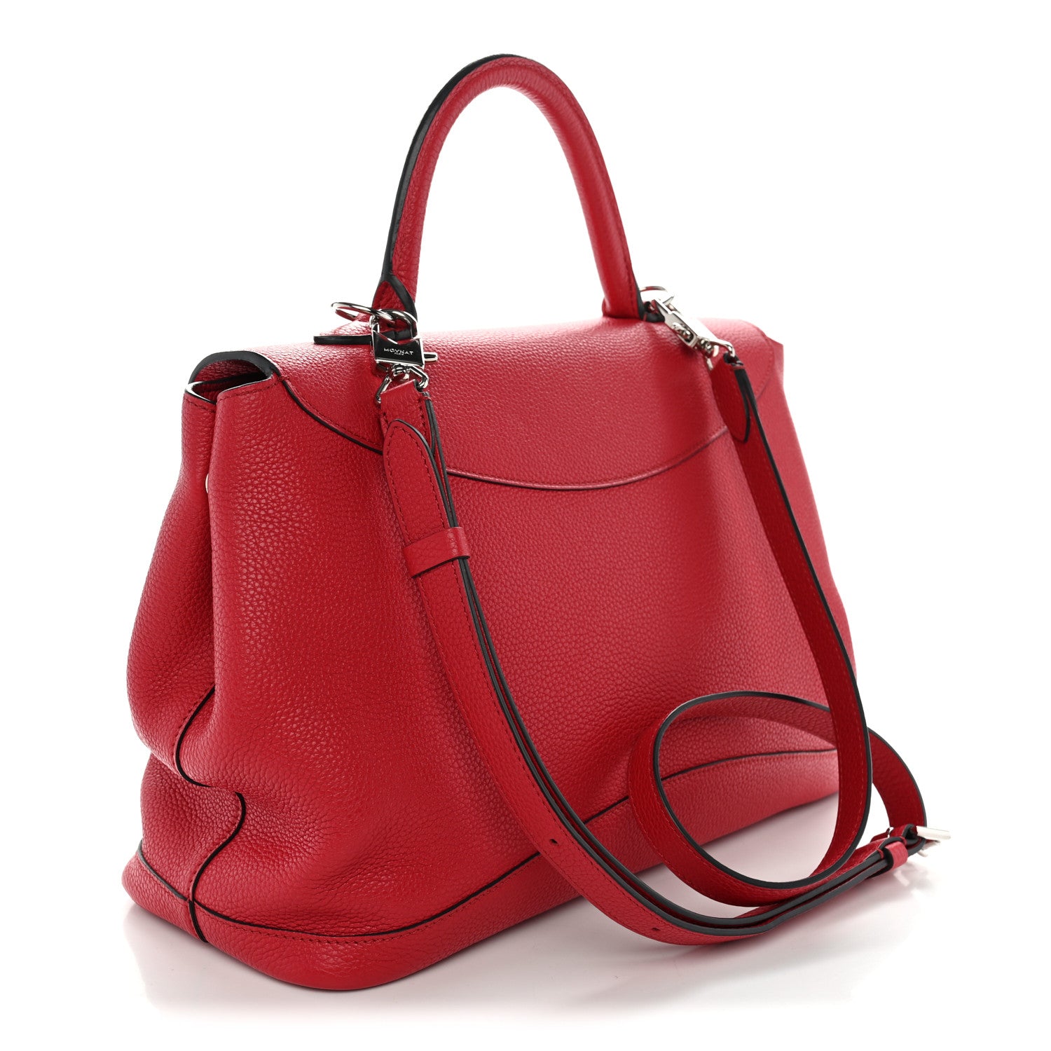 Moynat Taurillon Blush Calfskin Gabby MM  Red 2 of 11