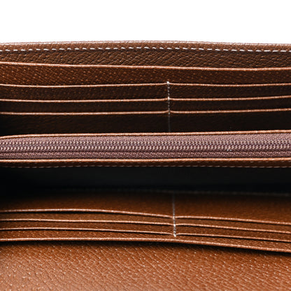 Gucci Calfskin GG Supreme Monogram Continental Wallet Beige Ebony 8 of 11
