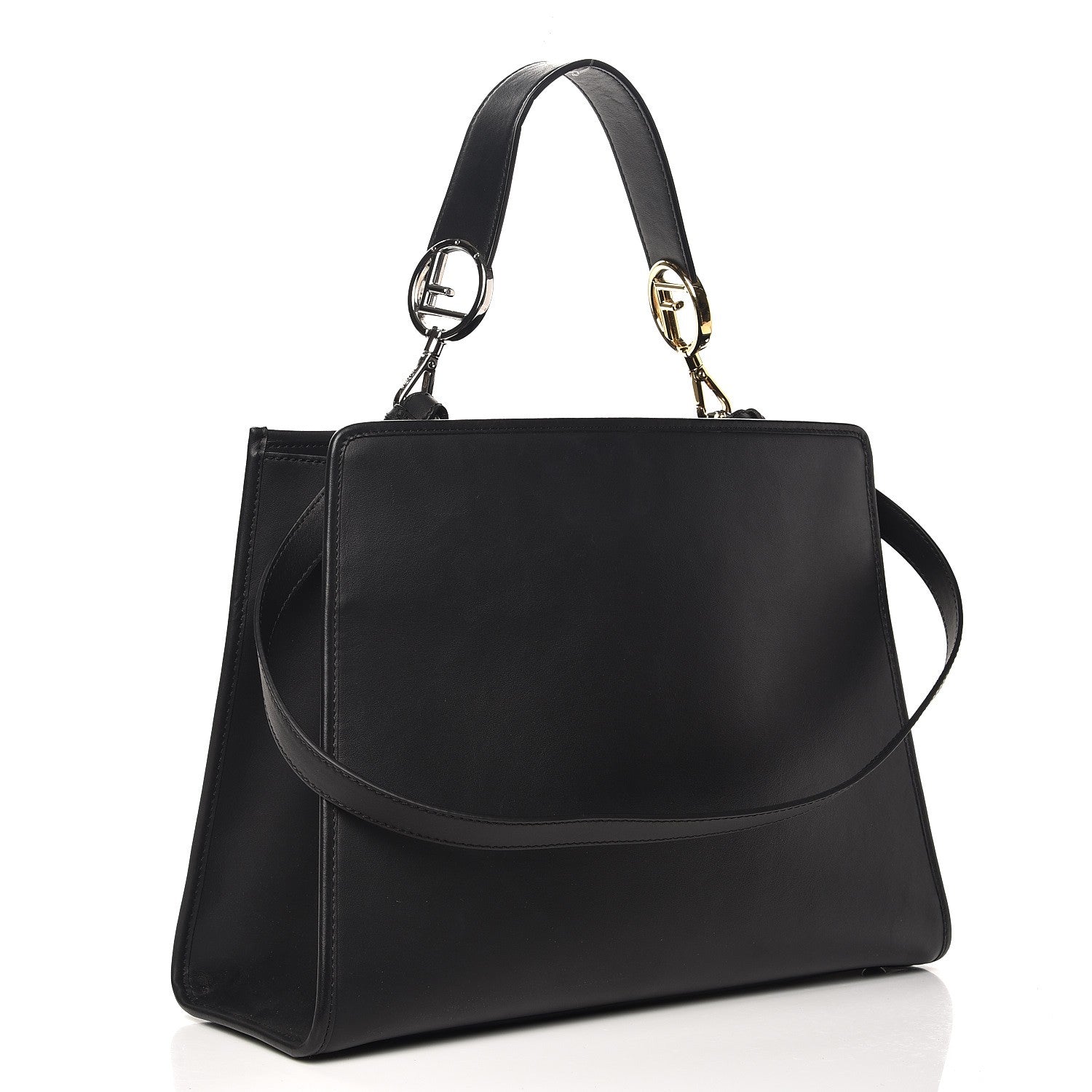 Fendi Vitello Century Opaco F is Fendi Regular Runaway Satchel Black 4 of 13
