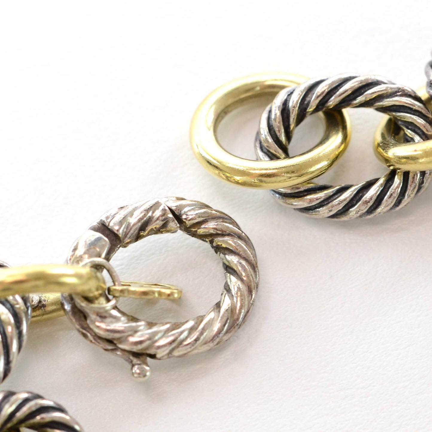 Sterling Silver 18k Medium Oval Link Bracelet Onyx Heart Charm