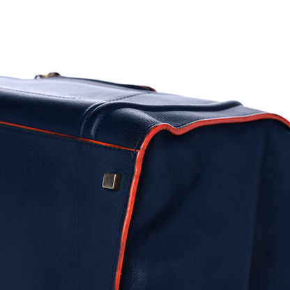 Celine Supple Calfskin Large Phantom Luggage Navy Blue Orange 10 of 13
