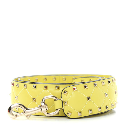 Valentino Garavani Nappa Rockstud Spike Shoulder Strap Acid Yellow 1 of 6