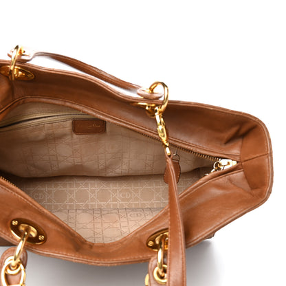 Christian Dior Lambskin Cannage Large Lady Dior Tan 5 of 11
