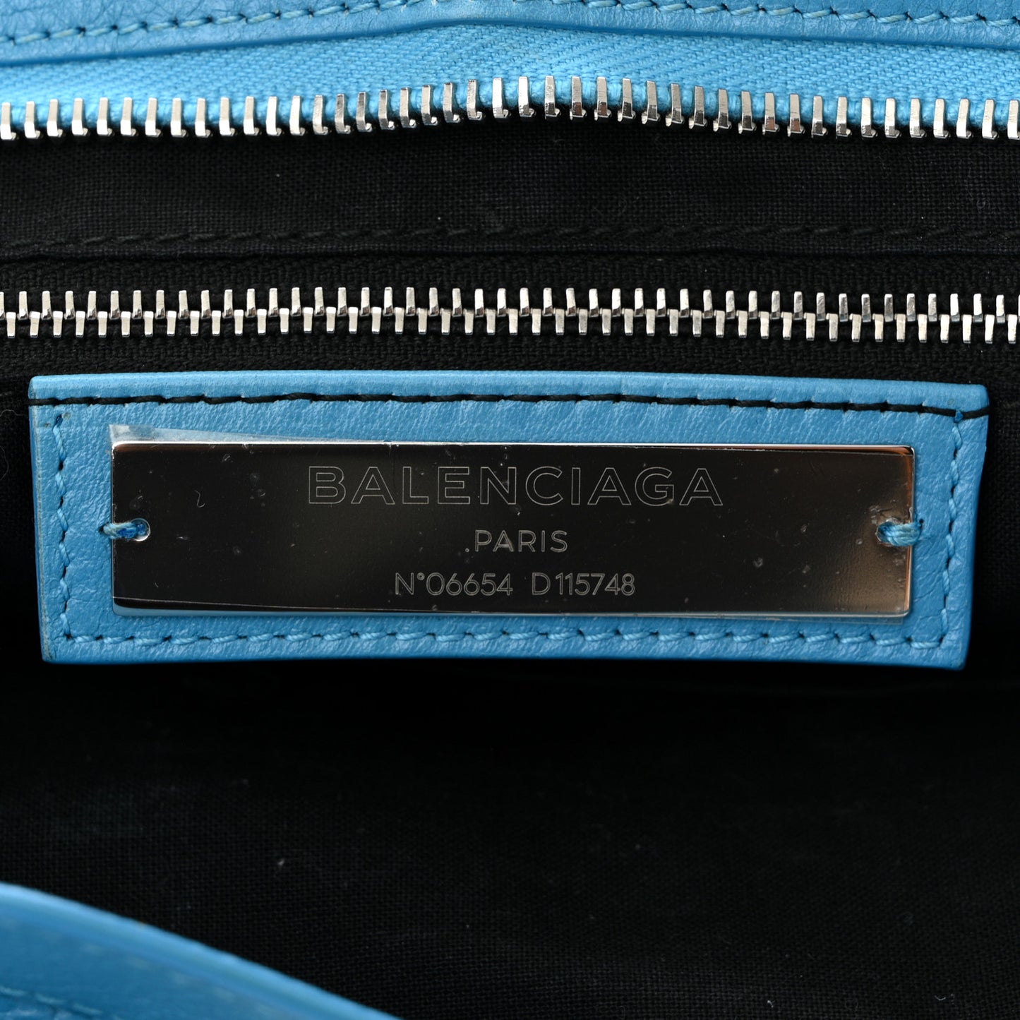 Agneau Classic Silver Hardware City Bleu Azur Clair