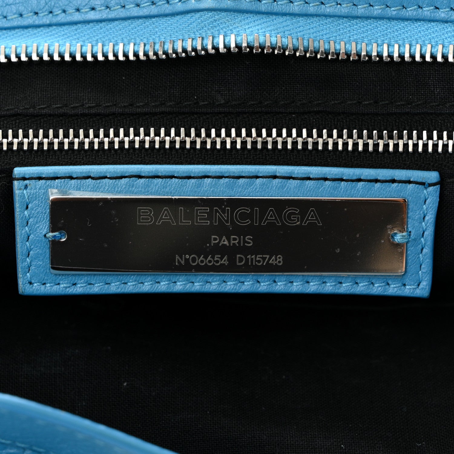 Balenciaga Agneau Classic Silver Hardware City Bleu Azur Clair 7 of 11