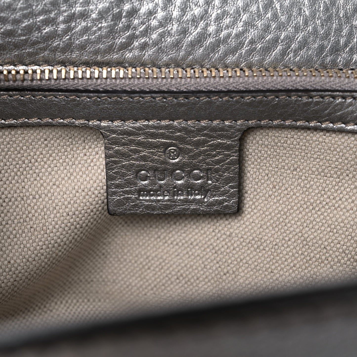 Metallic Calfskin Medium New Bamboo Top Handle Bag Silver