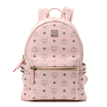 MCM Visetos Small Side Stud Stark Backpack Light Pink 1 of 17