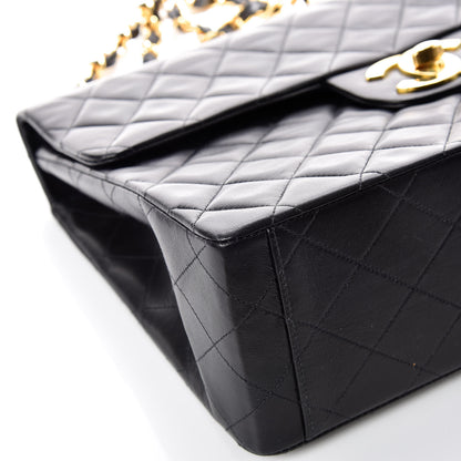 Chanel Lambskin Quilted XL Jumbo Single Flap Black 14 of 16