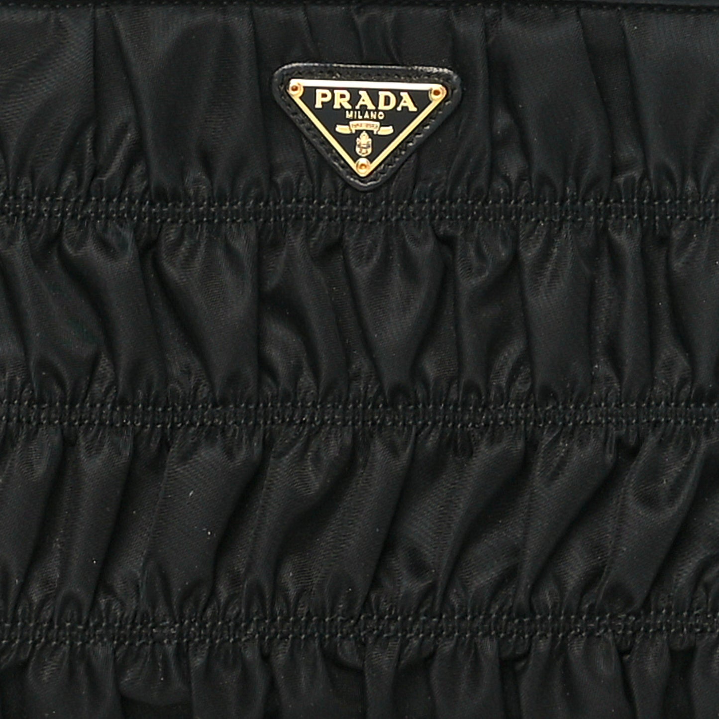 Tessuto Nylon Gaufre Shoulder Bag Black