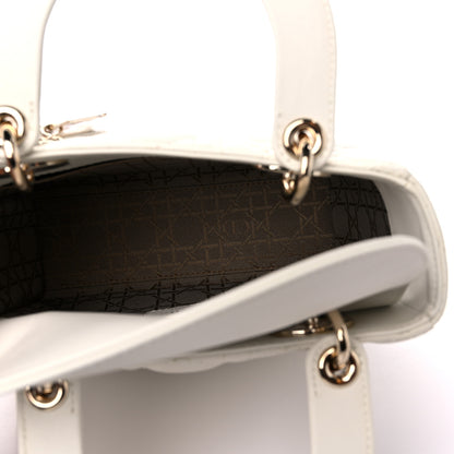 Christian Dior Lambskin Cannage Small Lady Dior White 5 of 8