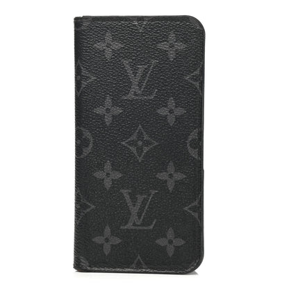Louis Vuitton Monogram Eclipse iPhone XR Folio Case 1 of 10