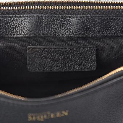 Alexander McQueen Grained Calfskin Padlock Crossbody Bag Black 6 of 13