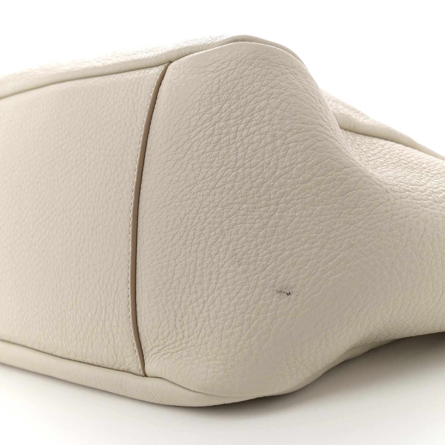 Saint Laurent Grained Deerskin Bea Tote Blanc Vintage 10 of 11