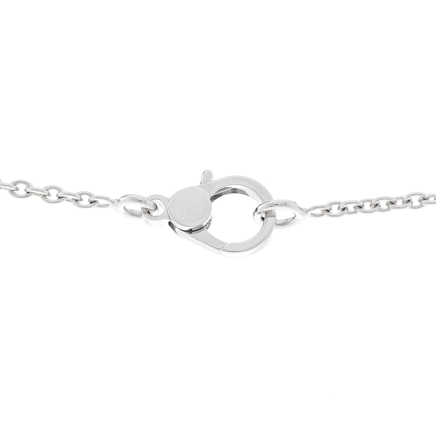 Hermes 18K White Gold Diamond Finesse Pendant Necklace 5 of 6