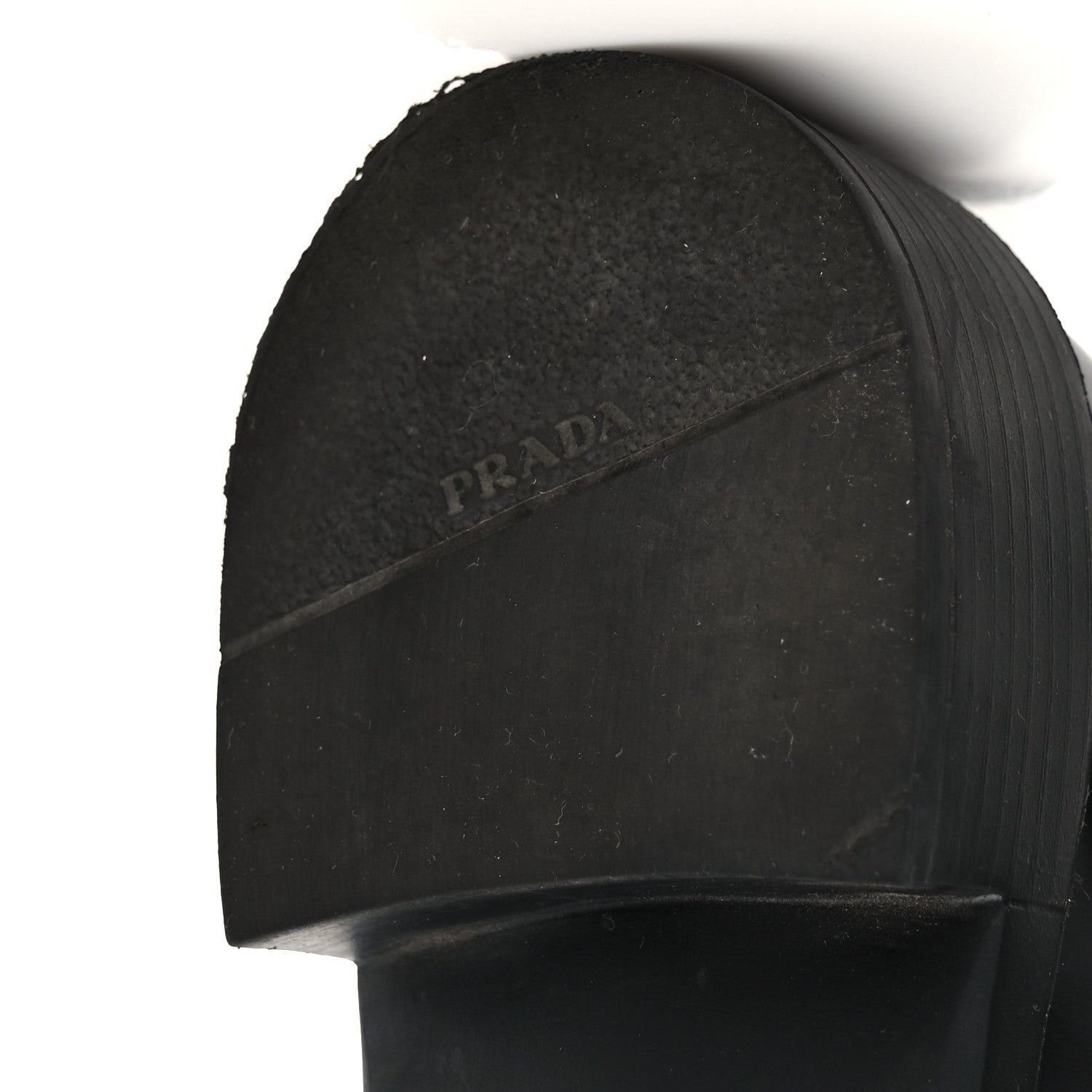 Prada Spazzolato Metal Triangle Logo 50mm Loafers 37 Black 8 of 10
