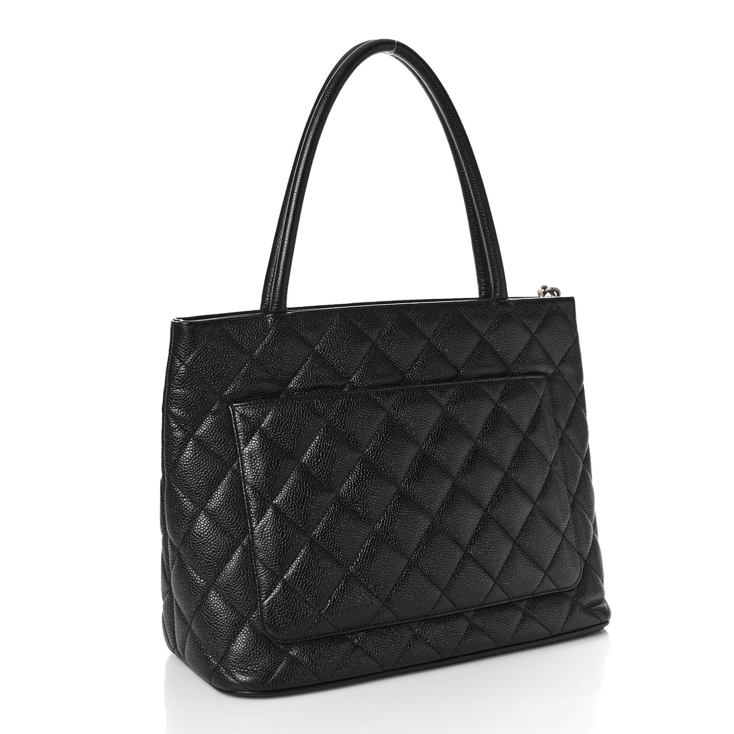 Caviar Quilted Medallion Tote Black