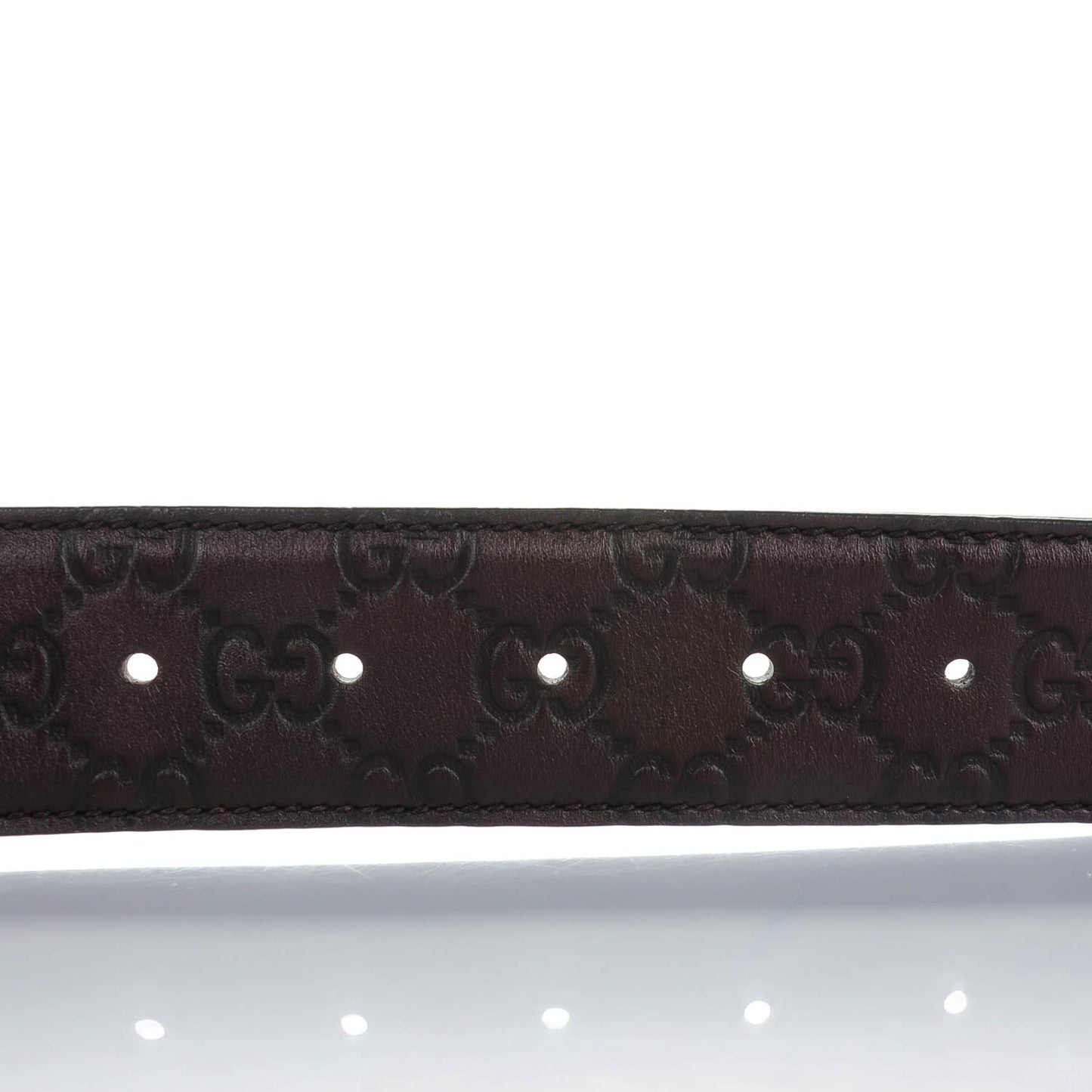 Guccissima Signature Interlocking G 40mm Belt 105 42 Chocolate