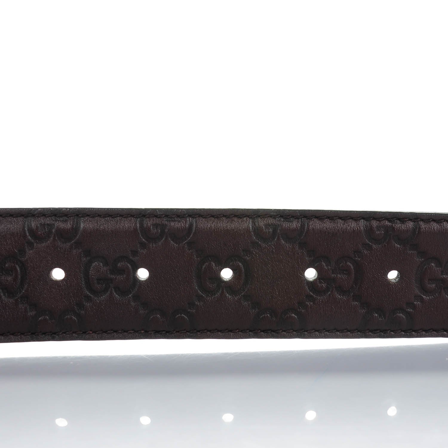 Gucci Guccissima Signature Interlocking G 40mm Belt 105 42 Chocolate 5 of 6
