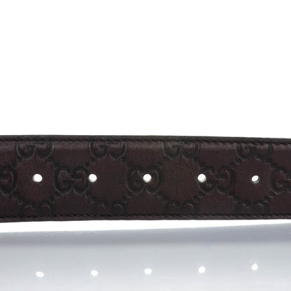 Gucci Guccissima Signature Interlocking G 40mm Belt 105 42 Chocolate 5 of 6