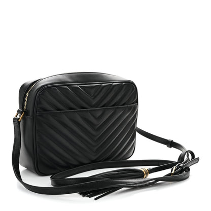 Saint Laurent Calfskin Matelasse Monogram Lou Camera Bag Black 3 of 10