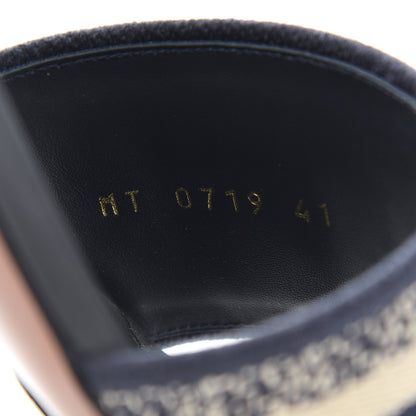 Christian Dior Cotton Embroidered Dway 40mm Slide Sandals 41 Deep Blue 8 of 13
