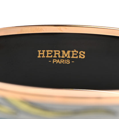 Hermes Enamel Printed Wide Le Marche de Savana Bracelet 70 Romantique 5 of 6
