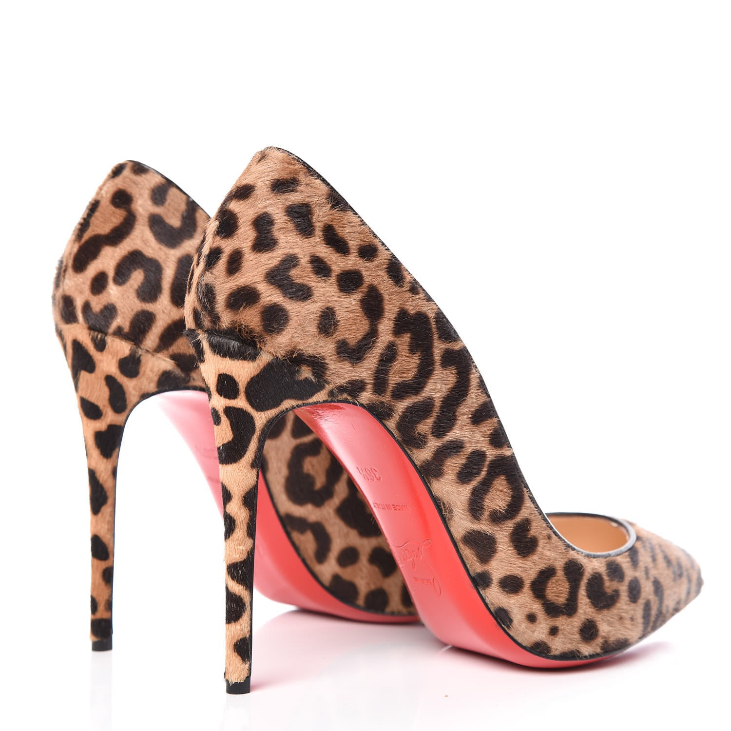Christian Louboutin Pony Hair Jaguar Print Pigalle Follies 100 Pumps 36.5 Brown 4 of 11