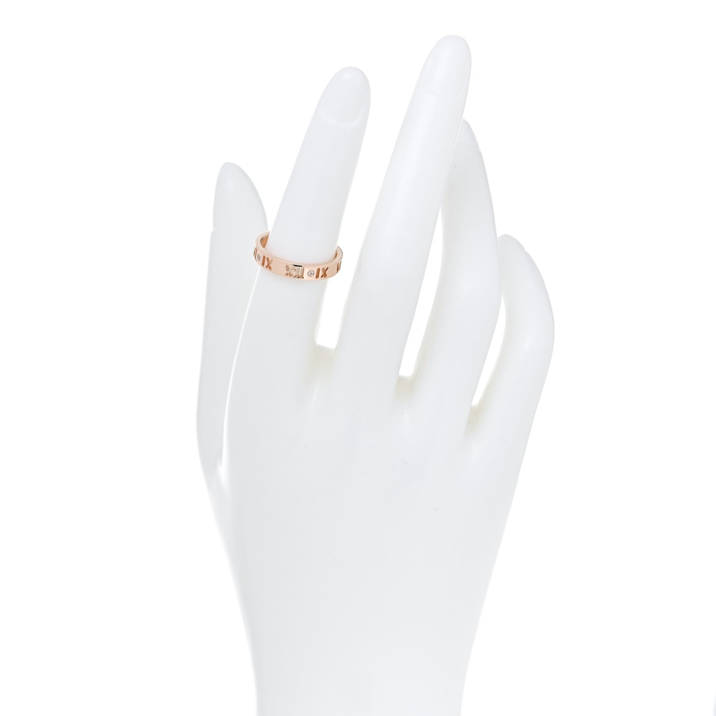 18K Rose Gold Diamond Atlas Pierced Ring 53 6.5