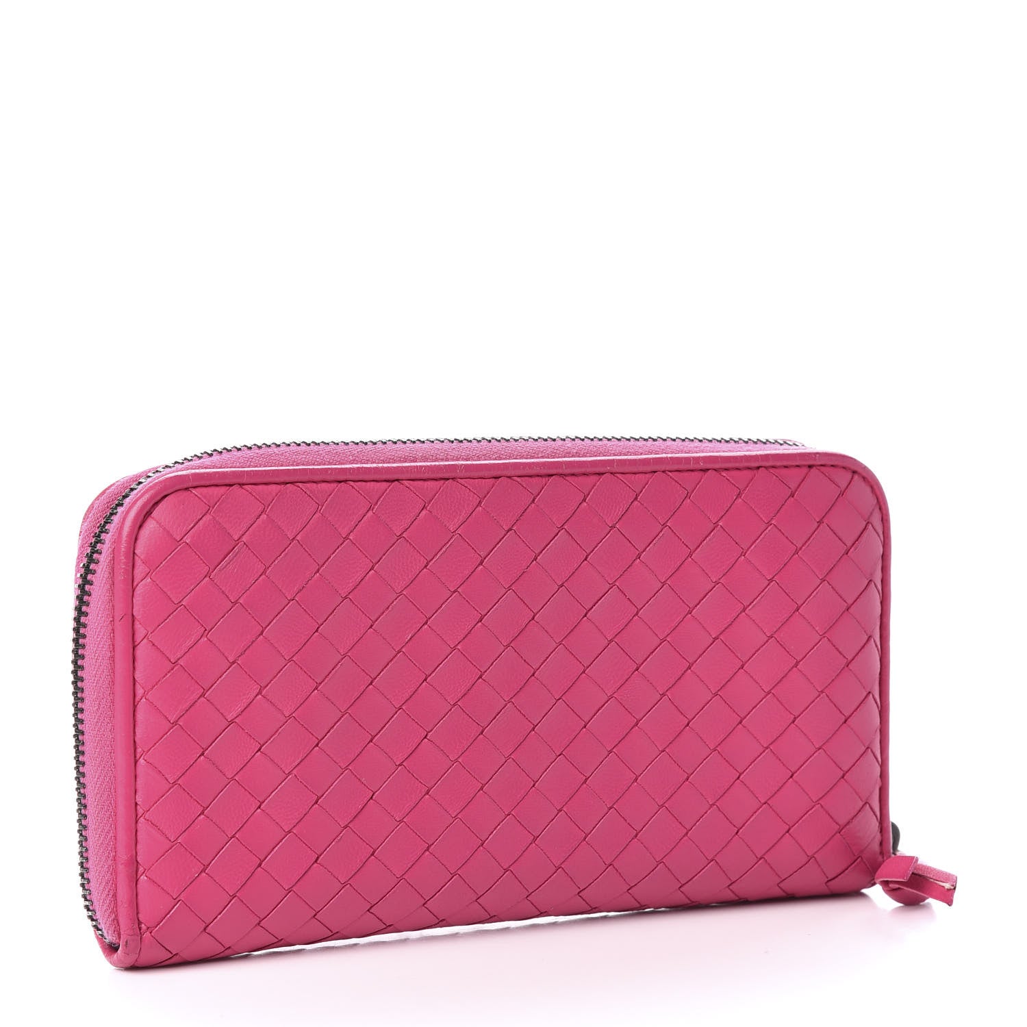 Bottega Veneta Nappa Intrecciato Zip Around Wallet Rosa Shock 3 of 10