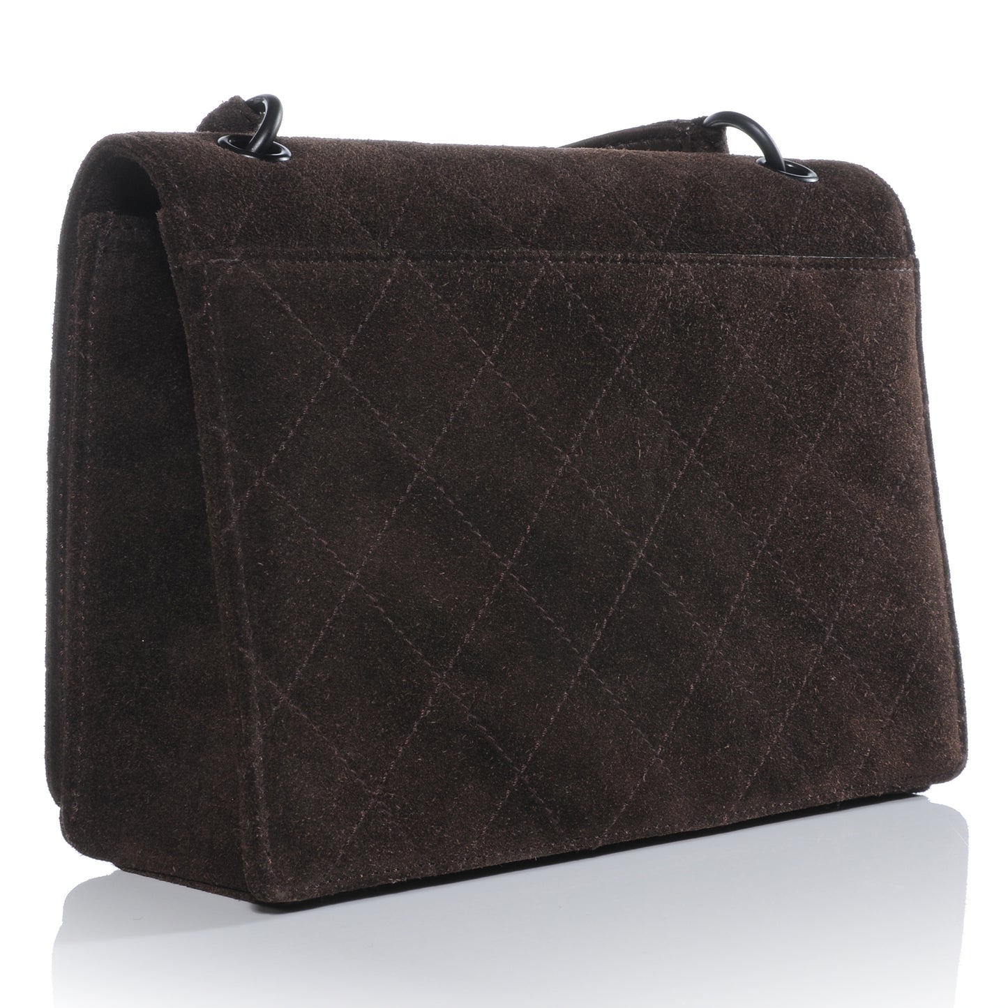 Suede Flap Bag Brown