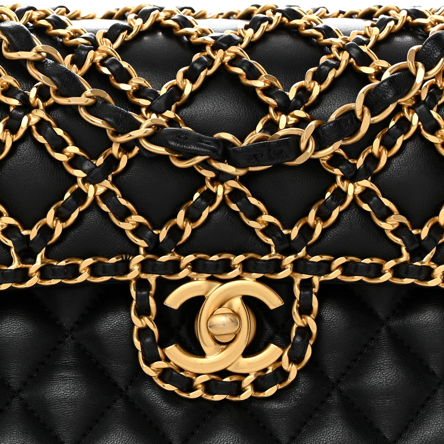 Chanel Lambskin Timeless Classic Chained Double Flap Black 8 of 10